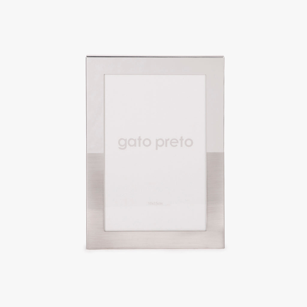 Silver Tone Frame 10x15 SHINY & BRUSHED