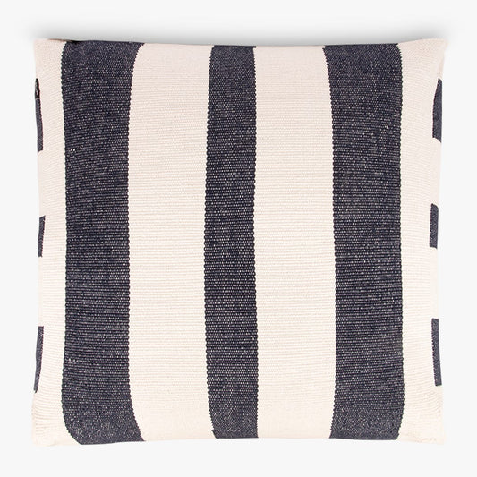 Puf algodón rayas azul 80x80x35cm BALAT