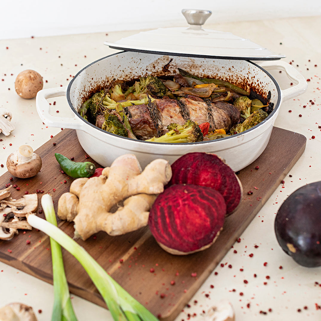 Caçarola de ferro fundido Branca CHEF