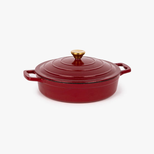 Caçarola ferro fundido vermelho D28 cm | 3,4L CHEF