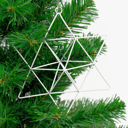 Estrela Metal Branca 16,5 cm