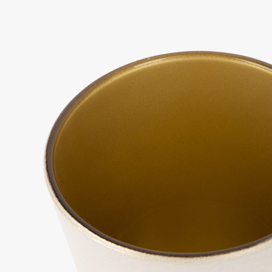 2 vasos Lowball Blanco/Dorado AZTECA