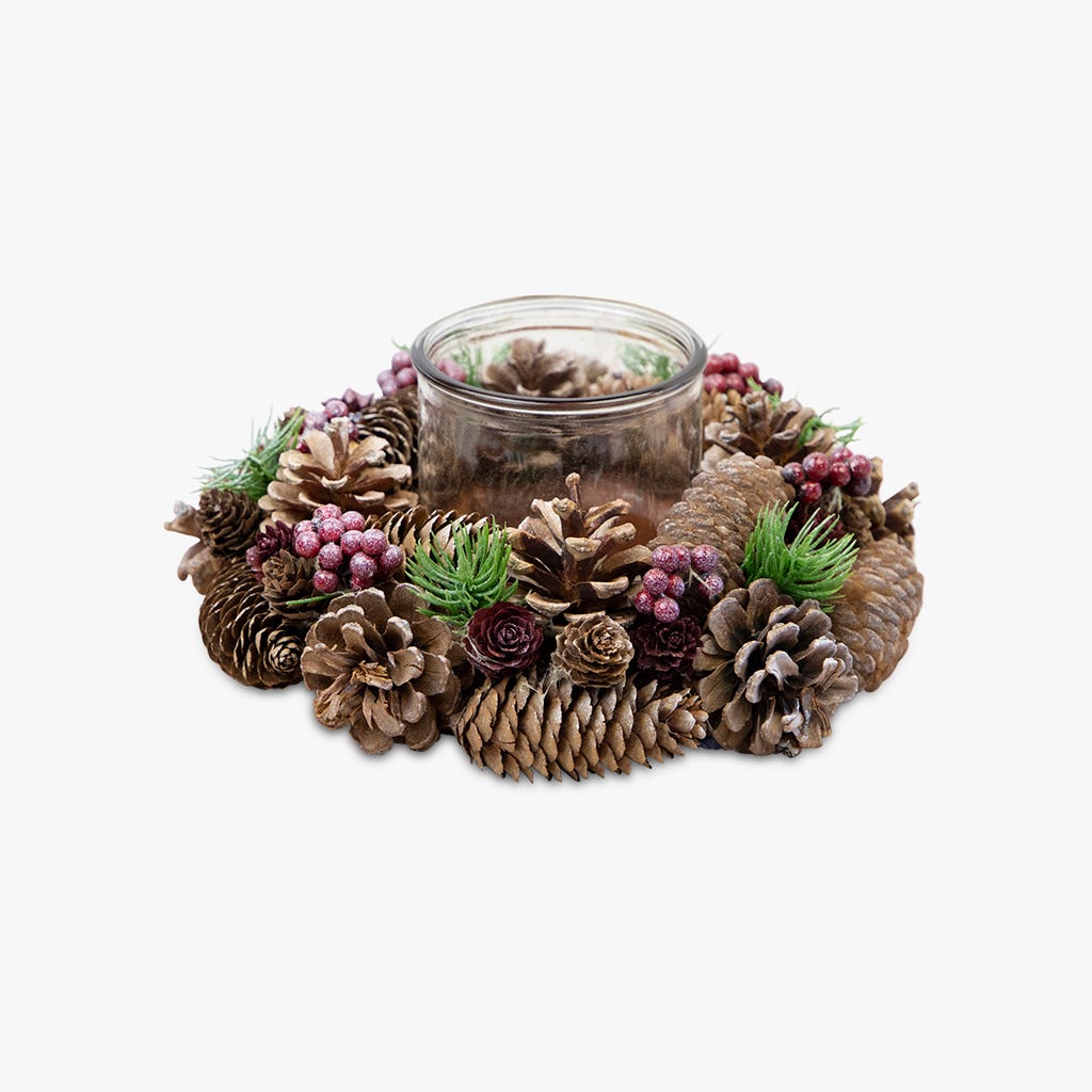 Bougeoir pomme de pin D26x11