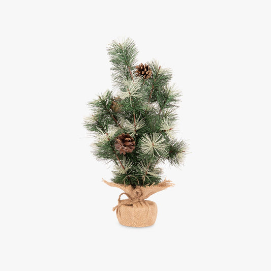 Árbol de Navidad verde con piñas 40cm COZY