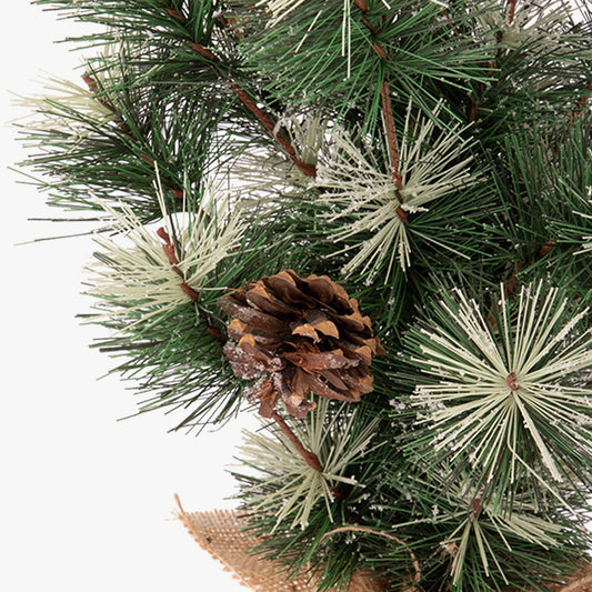 Árbol de Navidad verde con piñas 40cm COZY