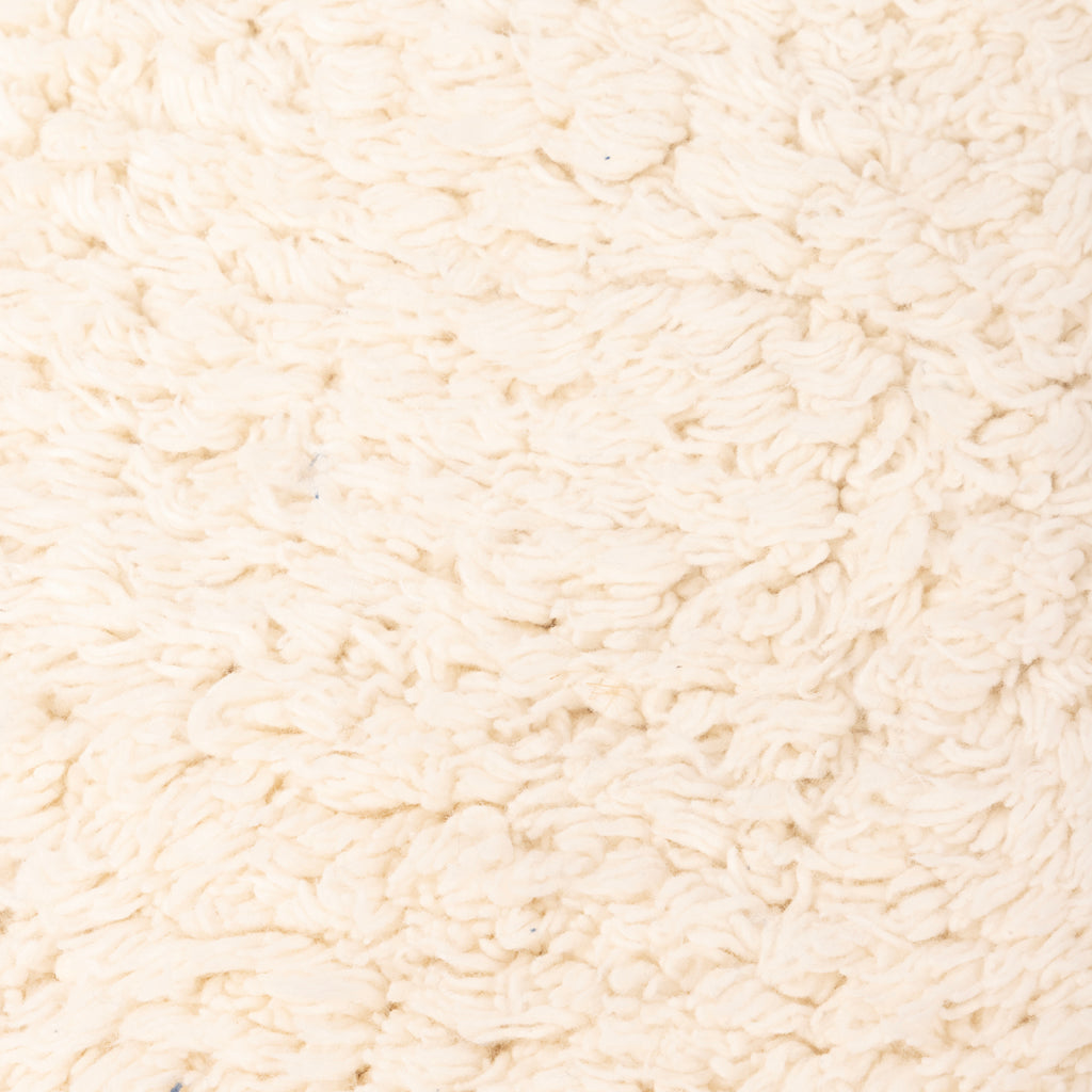 Tapete de baño ovalado de algodón con encaje beige TWIG