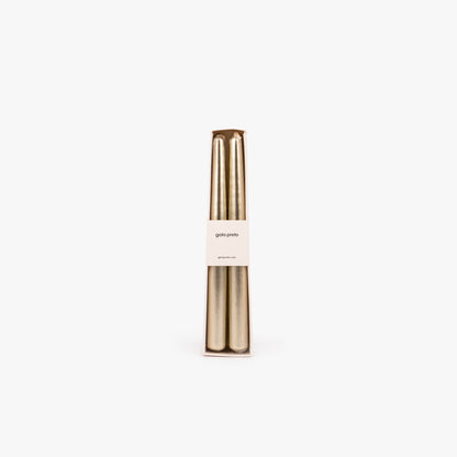 Conjunto de Velas Castiçal Dourada NOX