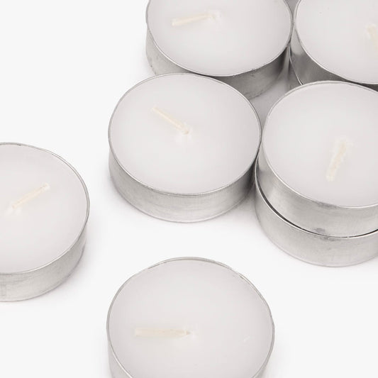 Caja de 24 velas tealight blancas NOX
