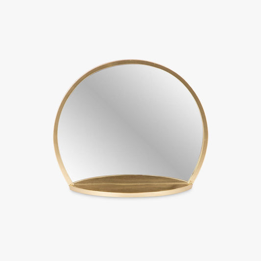 Espelho circular com prateleira dourado 45x37,5cm SOLIS