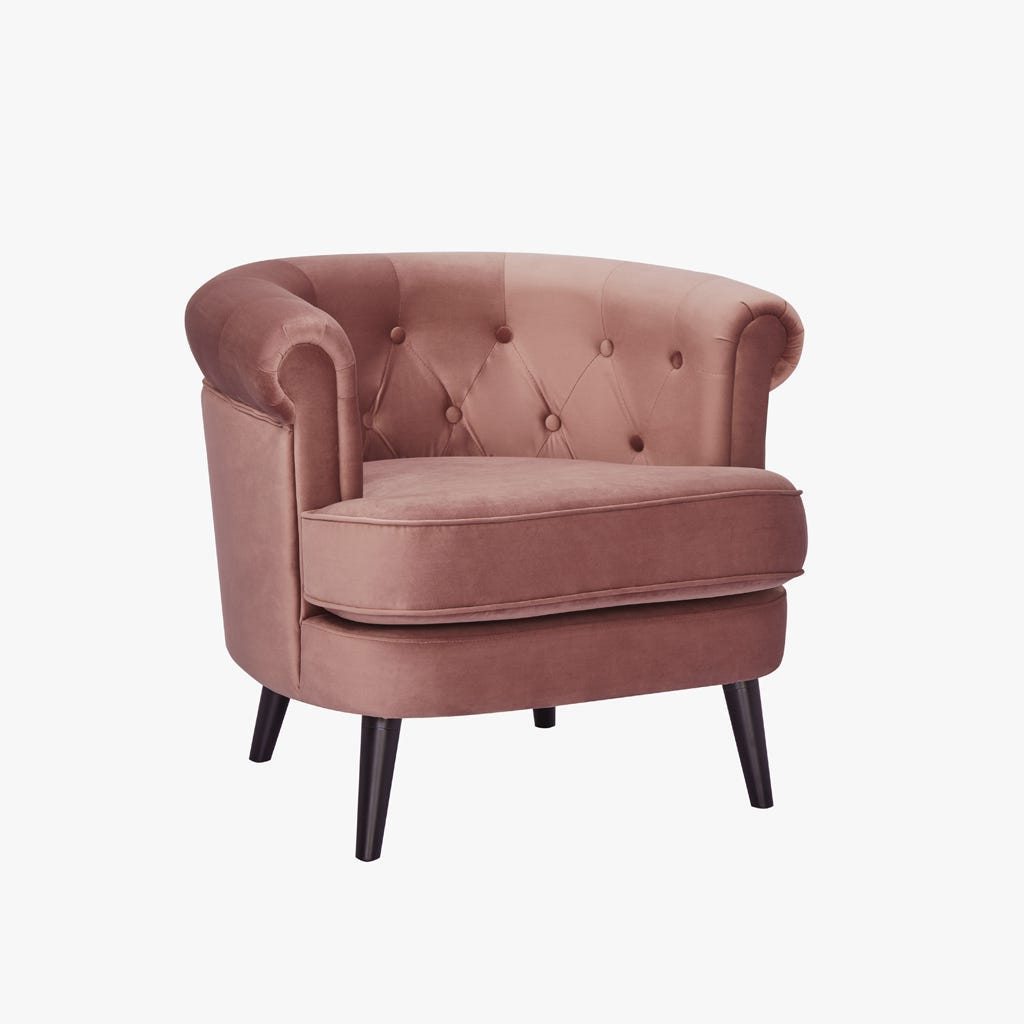 Fauteuil rose GINGER