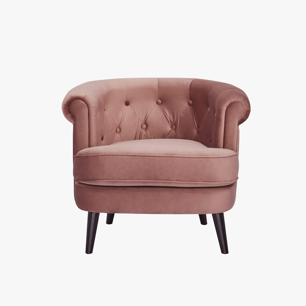 Fauteuil rose GINGER
