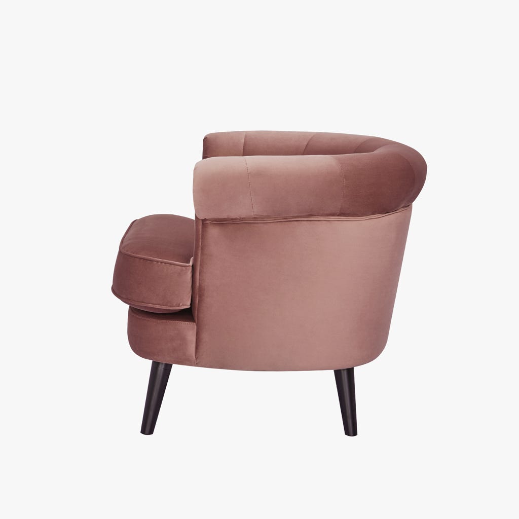 Fauteuil rose GINGER
