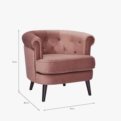 Fauteuil rose GINGER