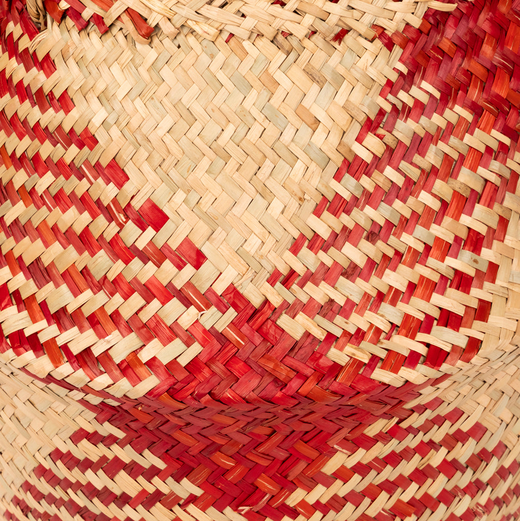 Cesto Seagrass Vermelho Grande BASSAC