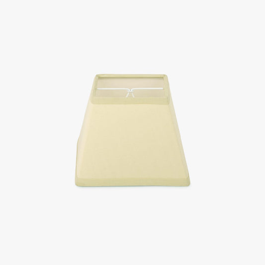 Abatjour carré en soie beige