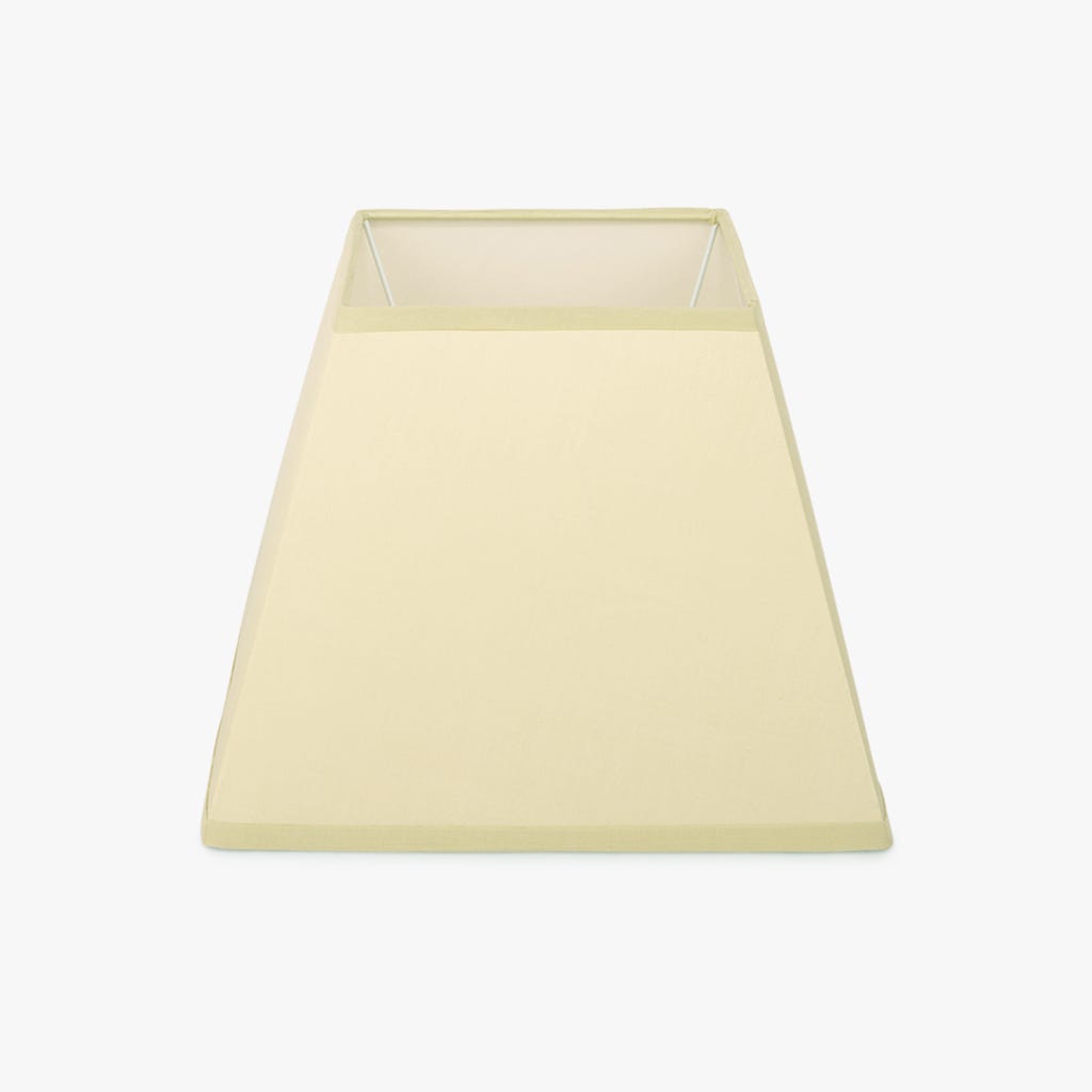 Abatjour carré en soie beige