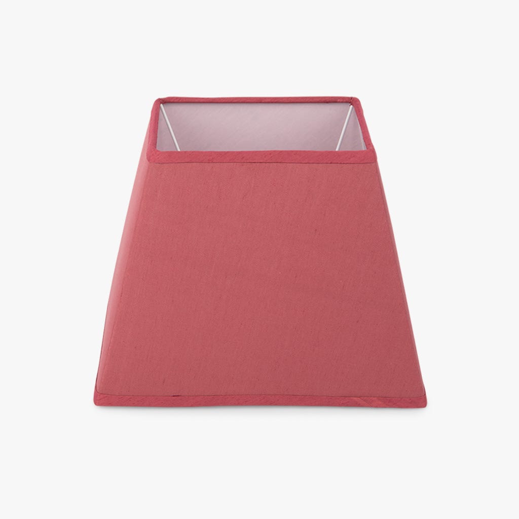 AbatJour Quadrado em Seda Vermelho