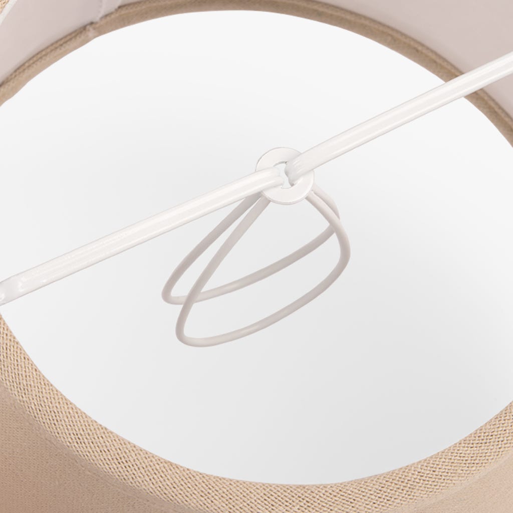 Abatjour tambour lin beige