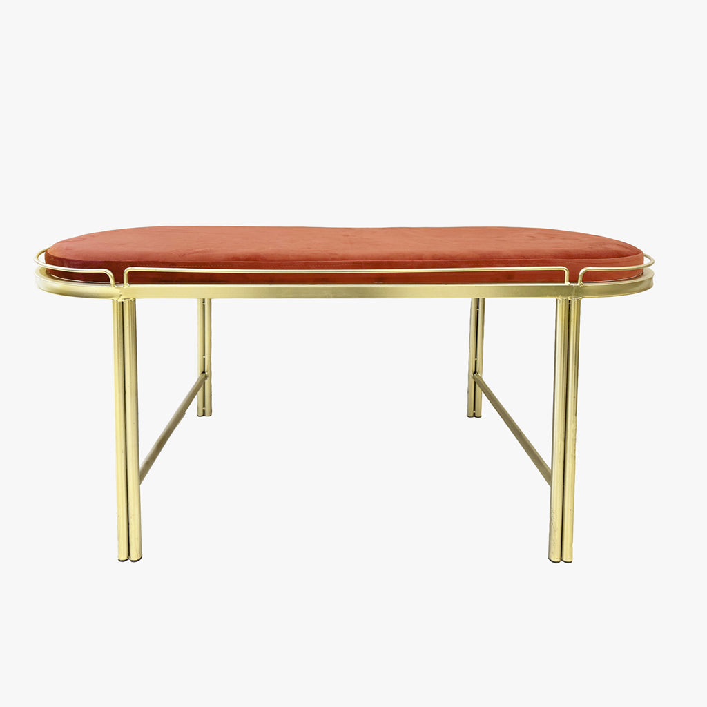 Banqueta Tijolo de Veludo e Metal FRIBURGO