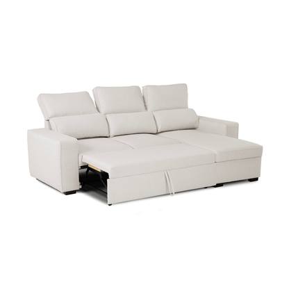 Sofá - Cama 4 Lugares com Chaise Longue Reversível e Arrumação - HarperC1536BFSRG8242_C24