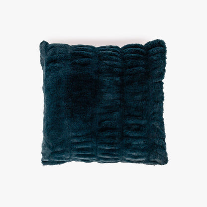Capa de Almofada de Pelo Sintético Azul Escuro ALASKA