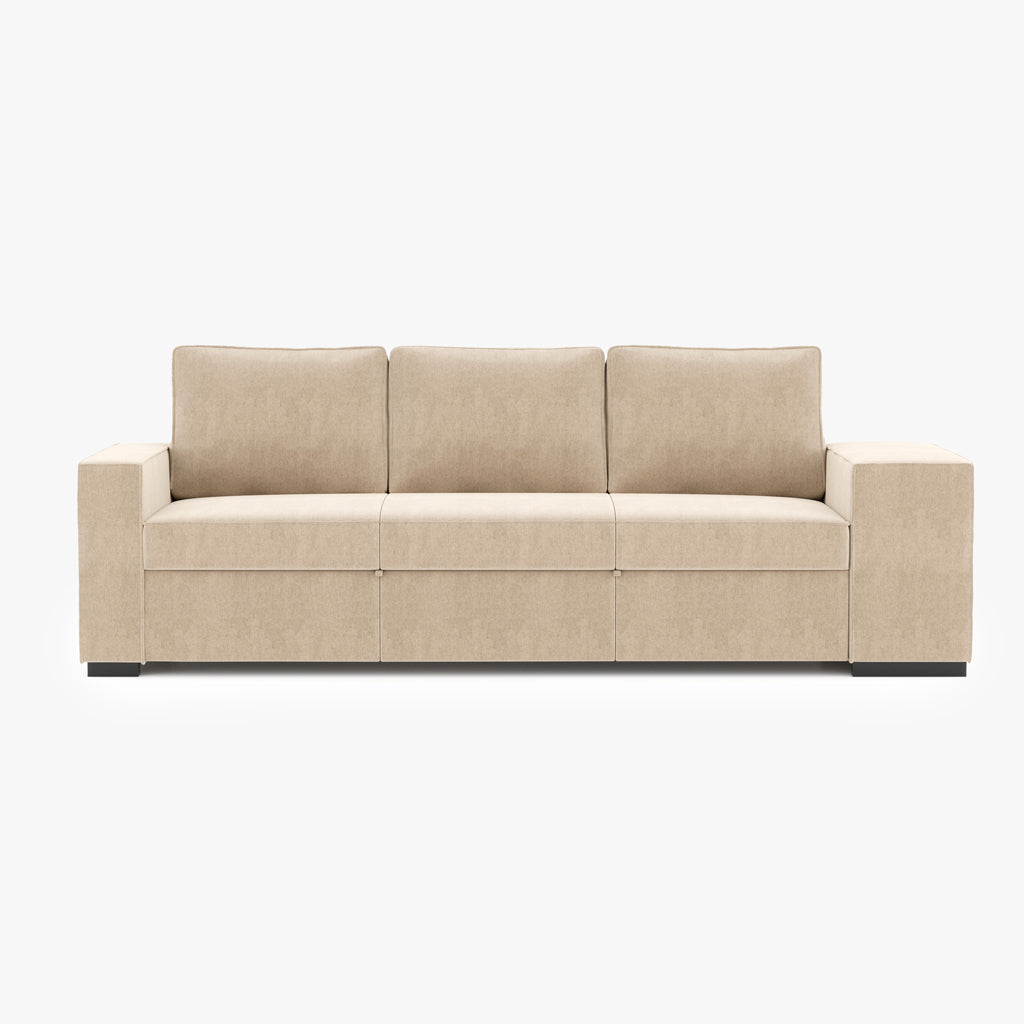 Sofá cama beige resistente
