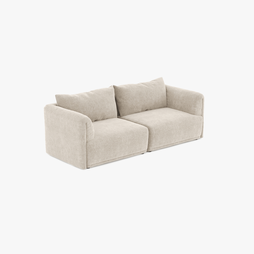 Módulo de sofá pouf beige COTILLARD