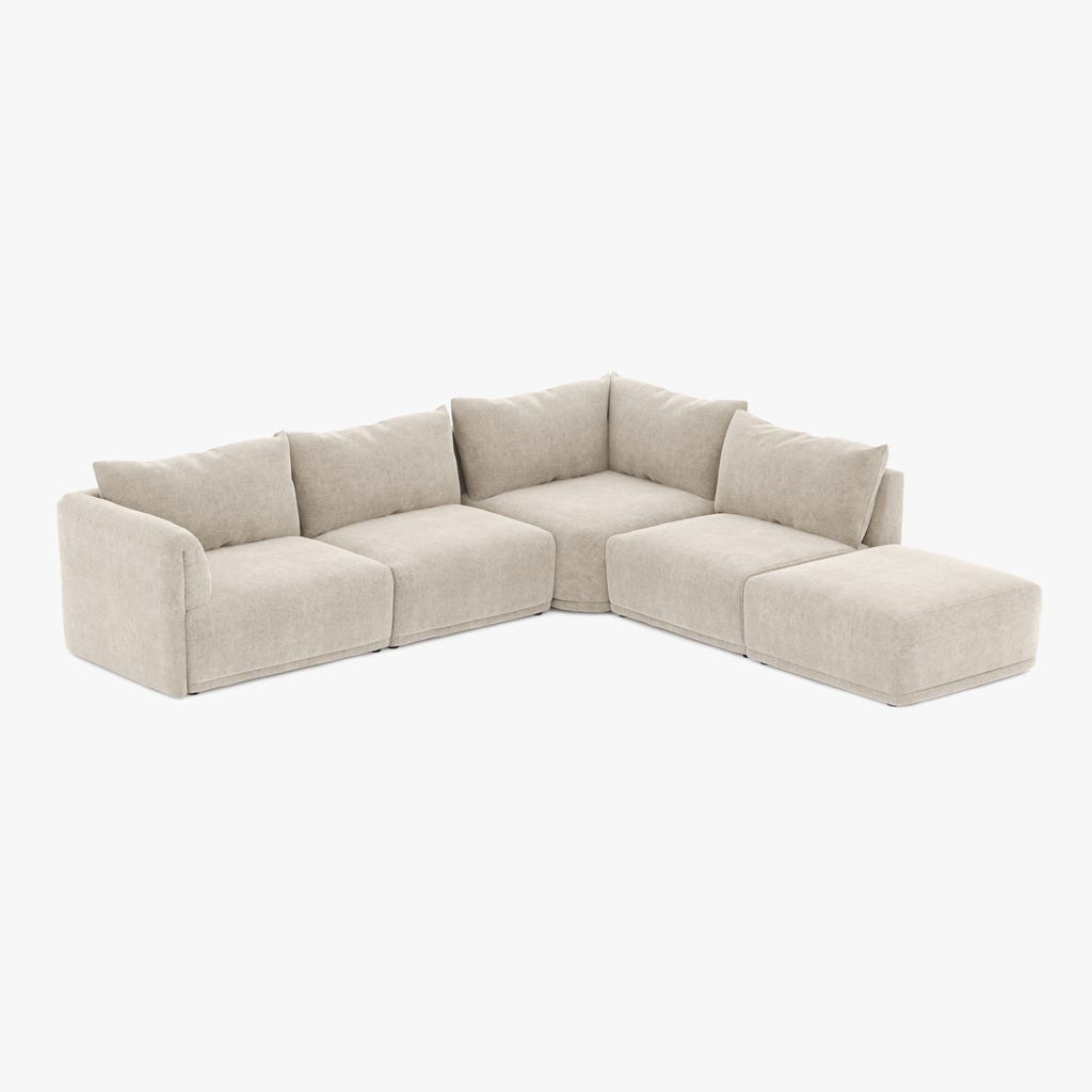 Sofa modular bege COTILLARD