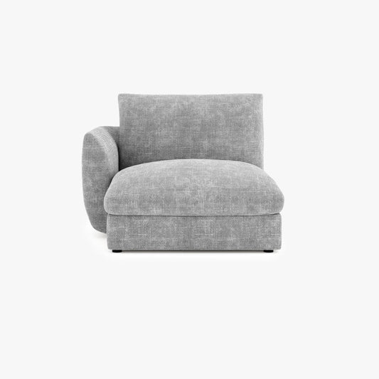 Módulo de sofá chaise longue brazo izquierdo gris DICAPRIO