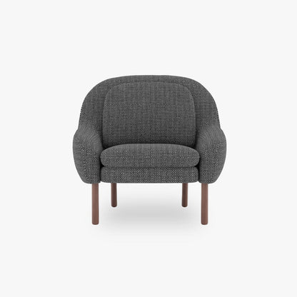 Black/grey armchair BULLOCK