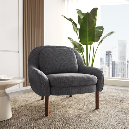 Black/grey armchair BULLOCK