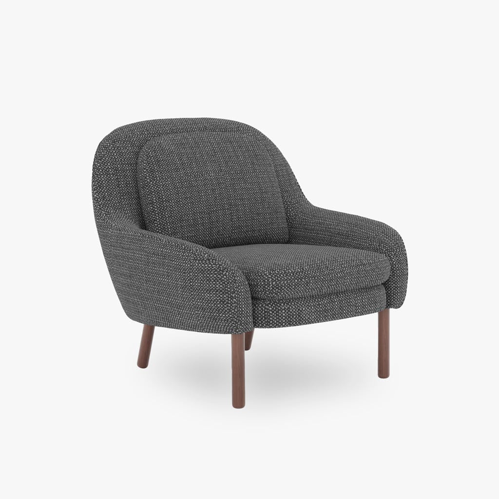 Black/grey armchair BULLOCK