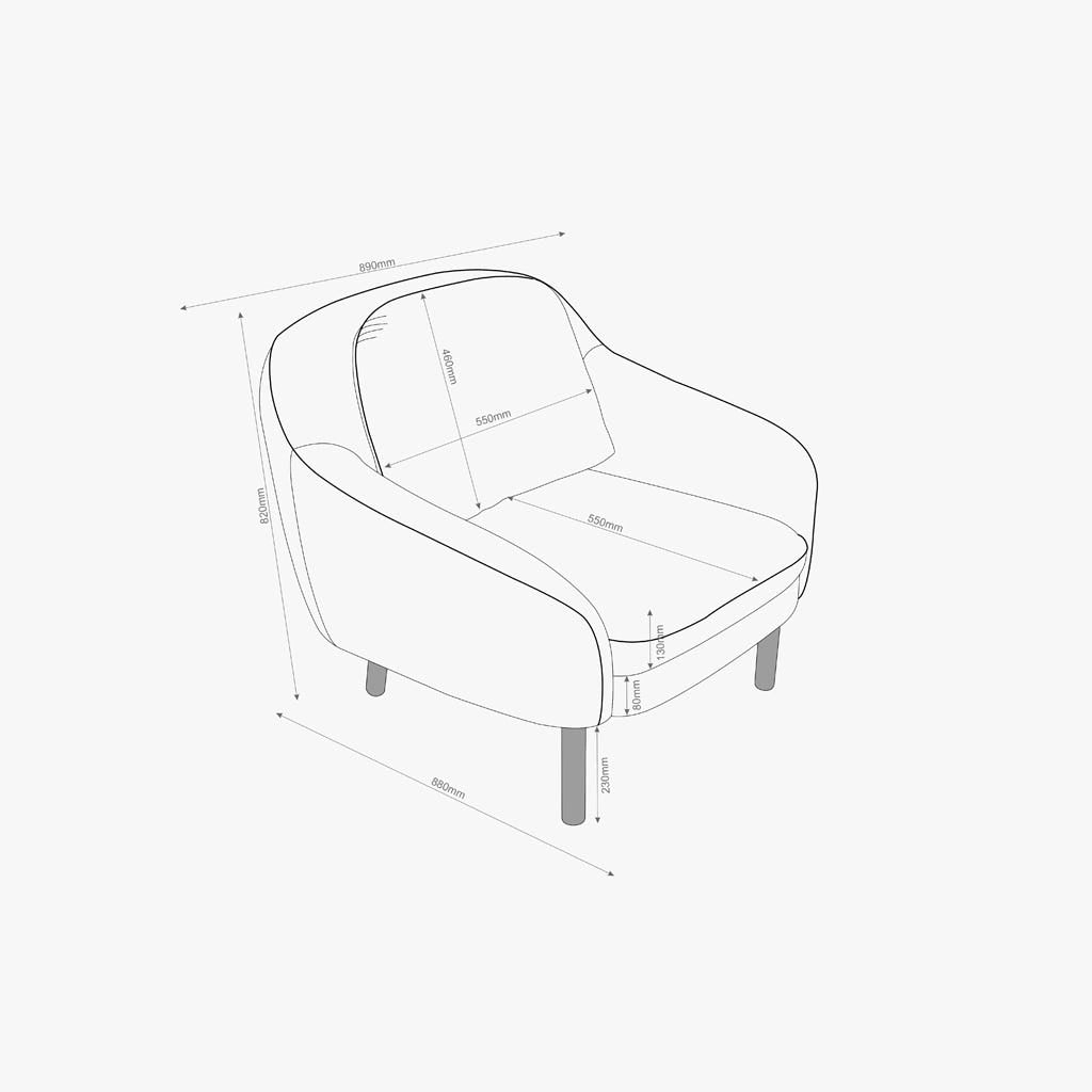 Green armchair BULLOCK