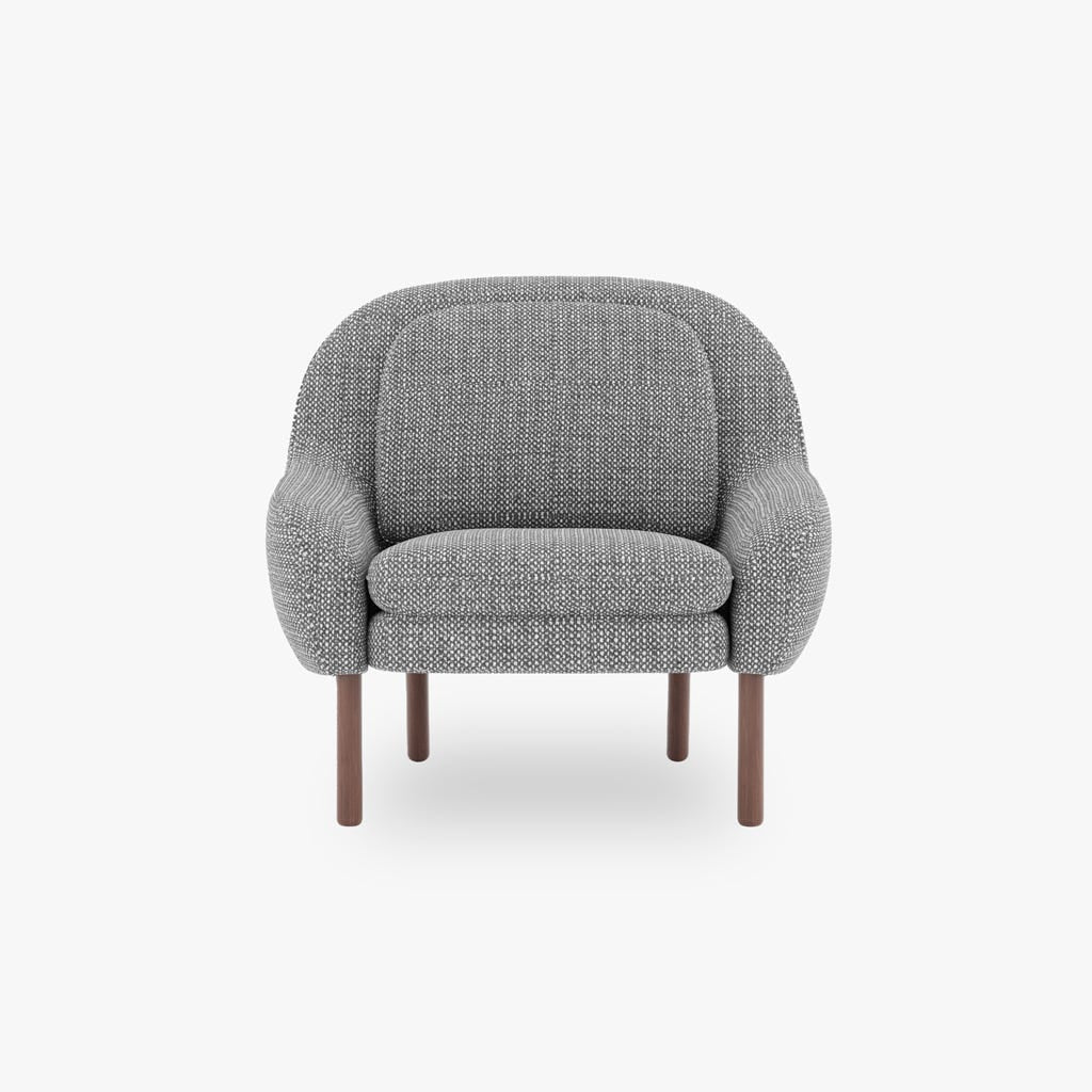 Grey armchair BULLOCK