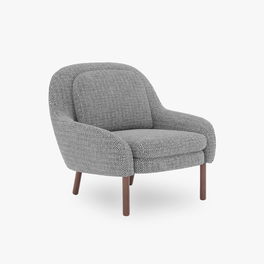 Grey armchair BULLOCK
