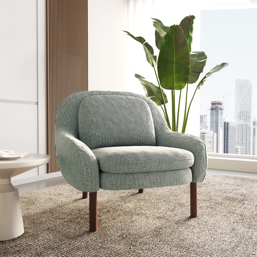 Green armchair BULLOCK