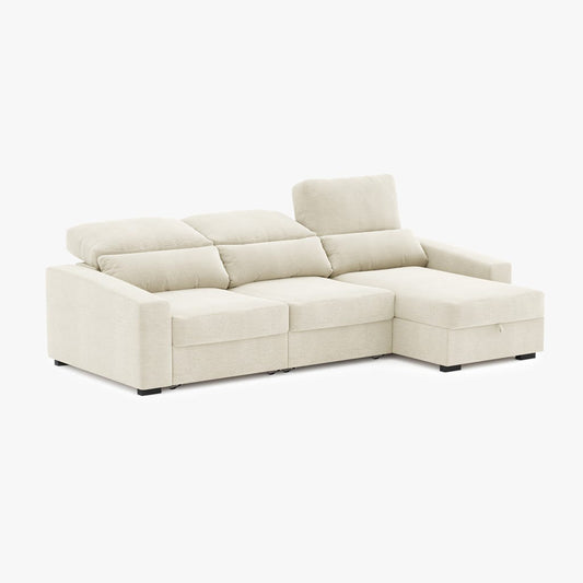Beige chaise longue sofa KEEN