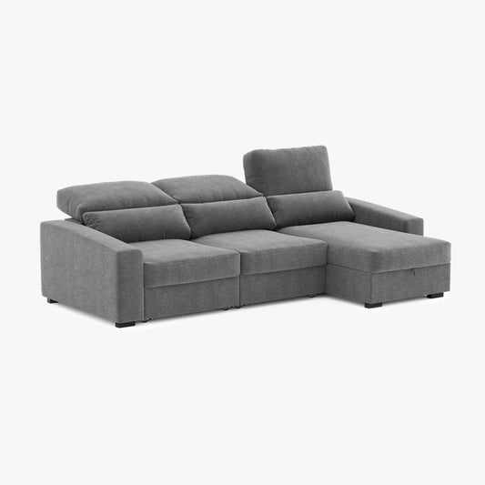 Anthracite chaise longue sofa KEEN