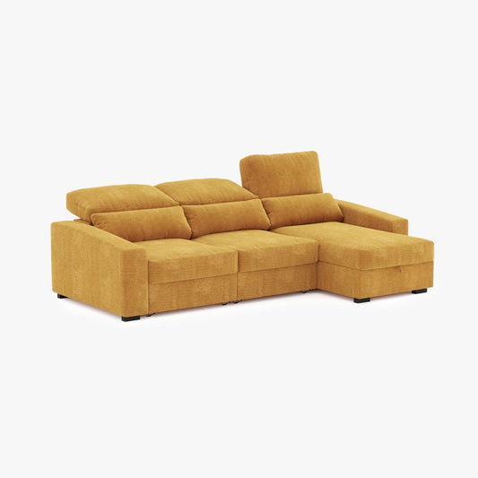 Yellow chaise longue sofa KEEN