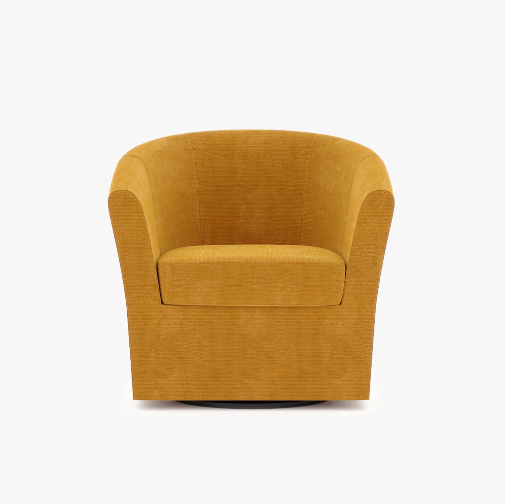 Armchair swivel yellow DUPARC