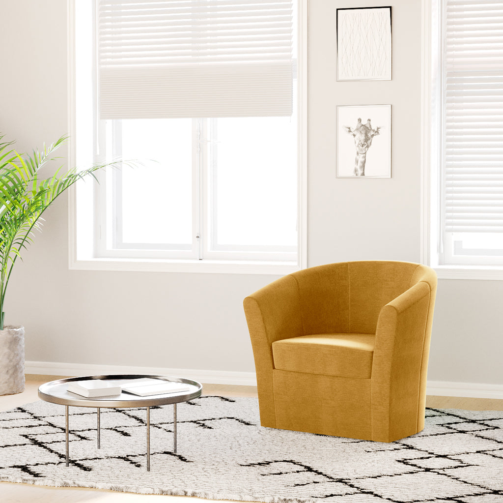 Armchair swivel yellow DUPARC