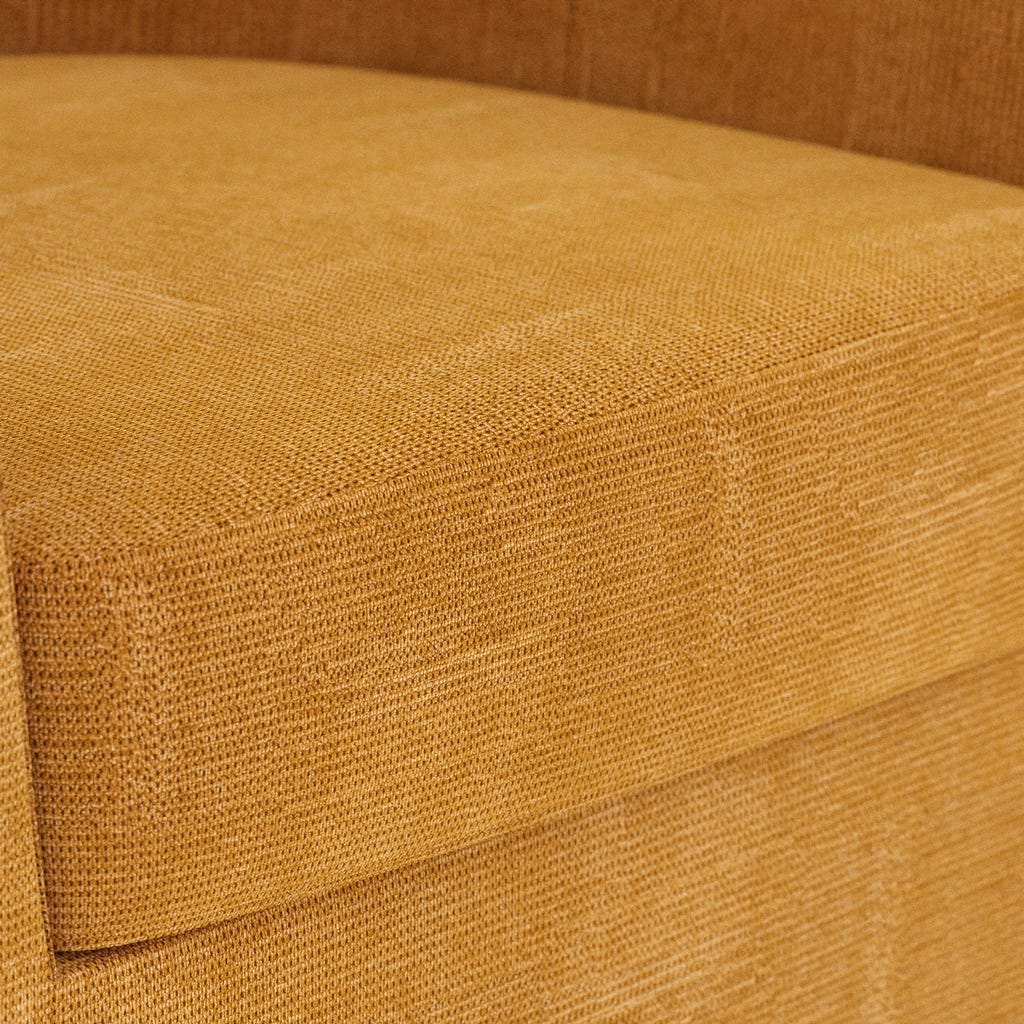 Armchair swivel yellow DUPARC