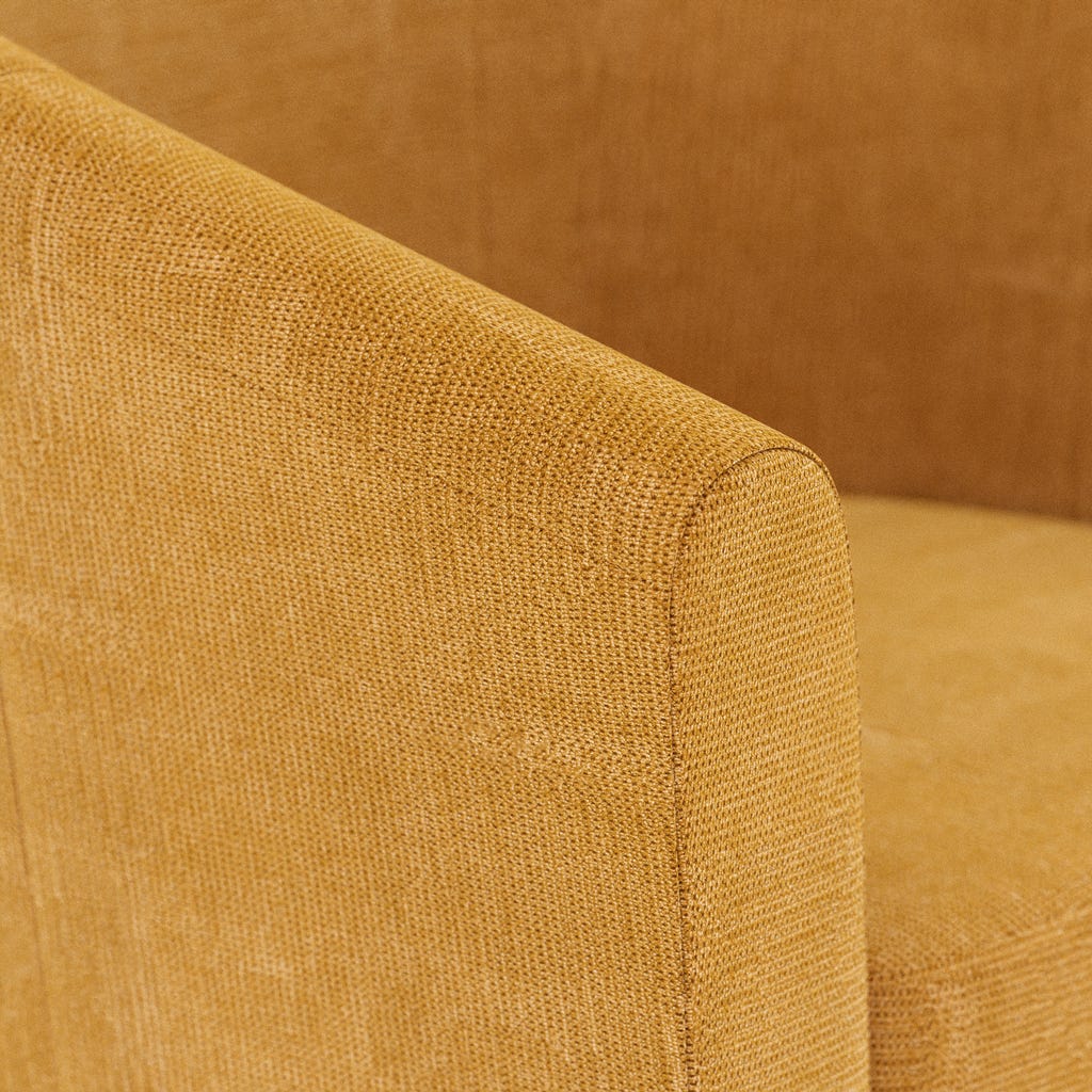 Armchair swivel yellow DUPARC