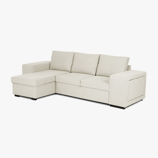 Sofá Chaise Longue e Sofá Cama Bege Banderas