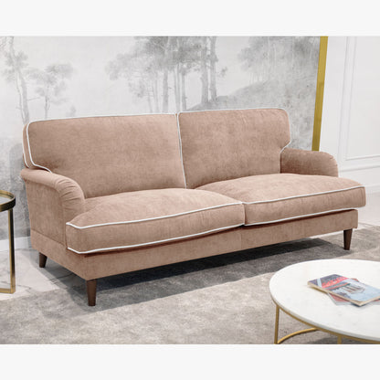 Sofá de 3 plazas SPENCER color caramelo/beige
