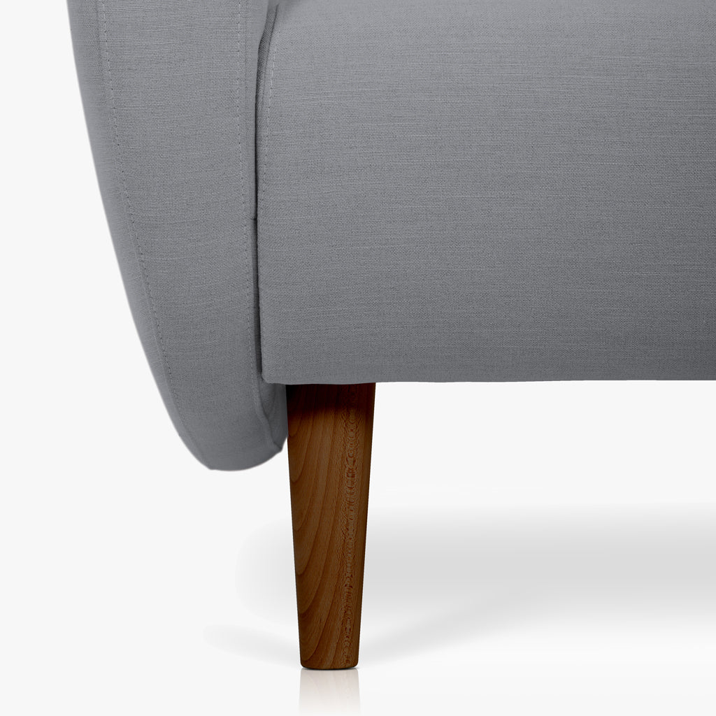Fauteuil incurvé gris LIU