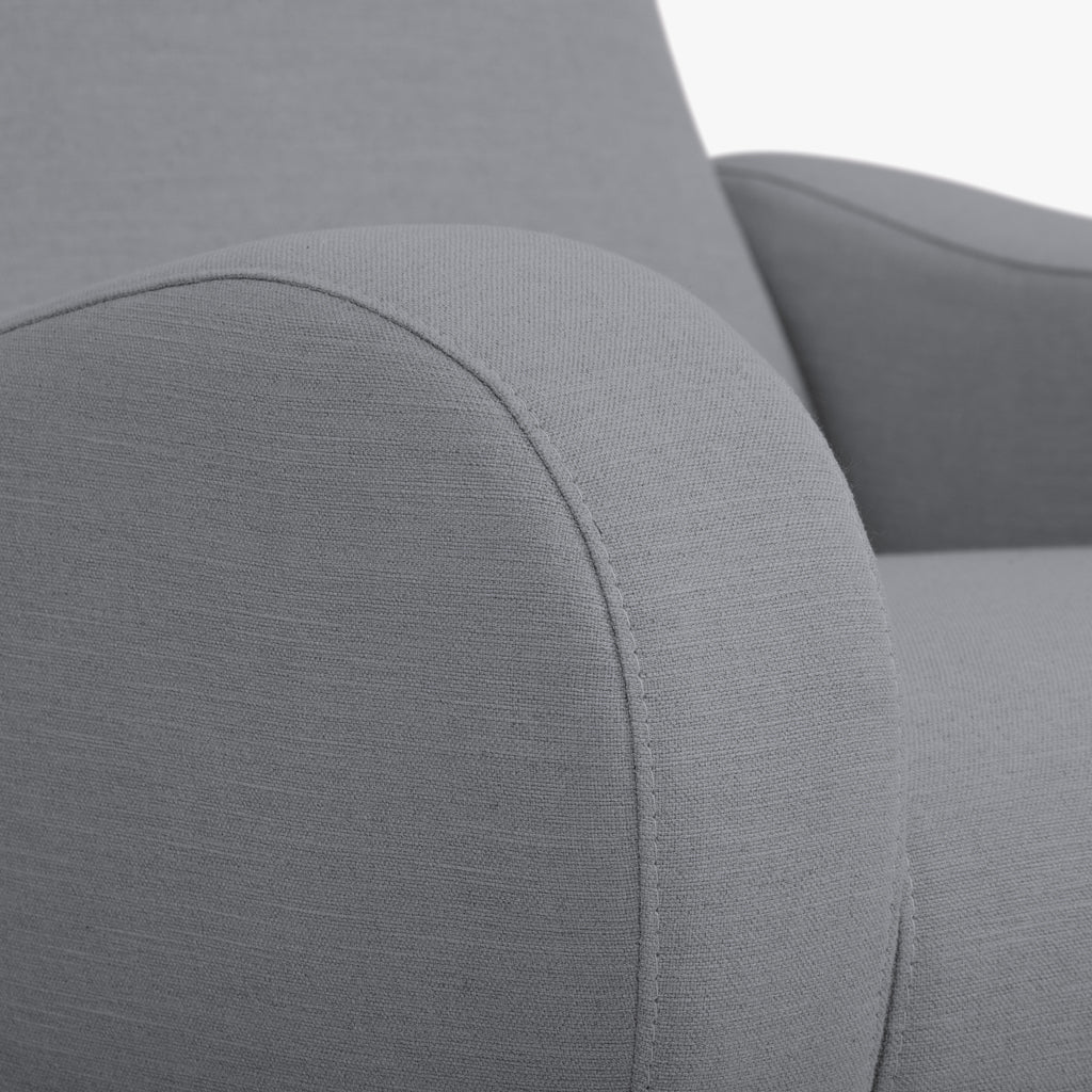 Fauteuil incurvé gris LIU