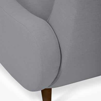 Fauteuil incurvé gris LIU
