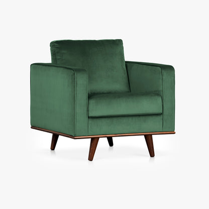 Sillón de terciopelo verde RUDD