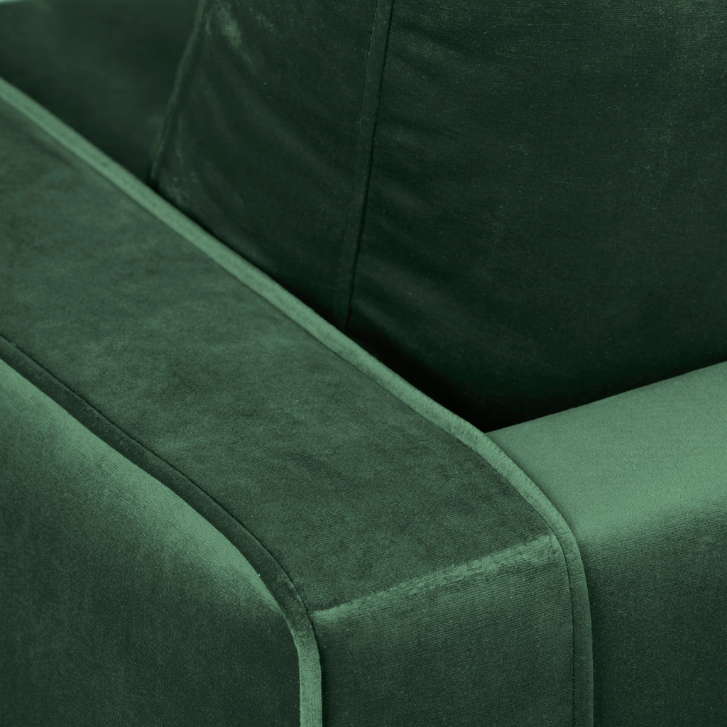 Sillón de terciopelo verde RUDD